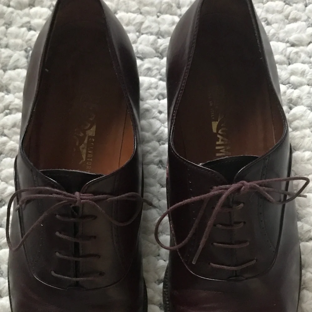 Salvatore Ferragamo Toecap Oxford Dress Shoes 10 D